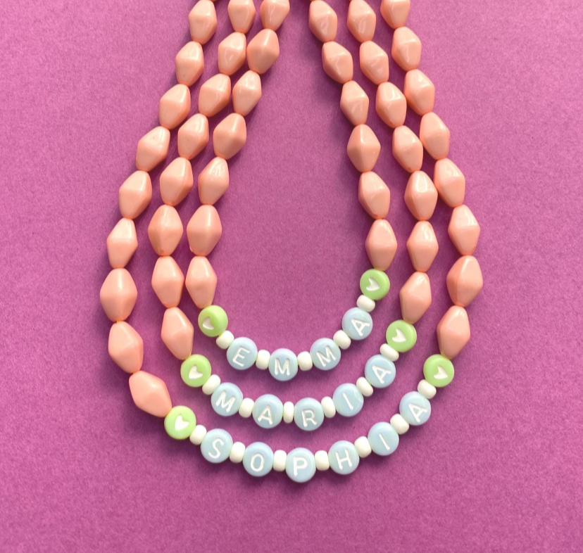 Pastel Pink Name Necklace
