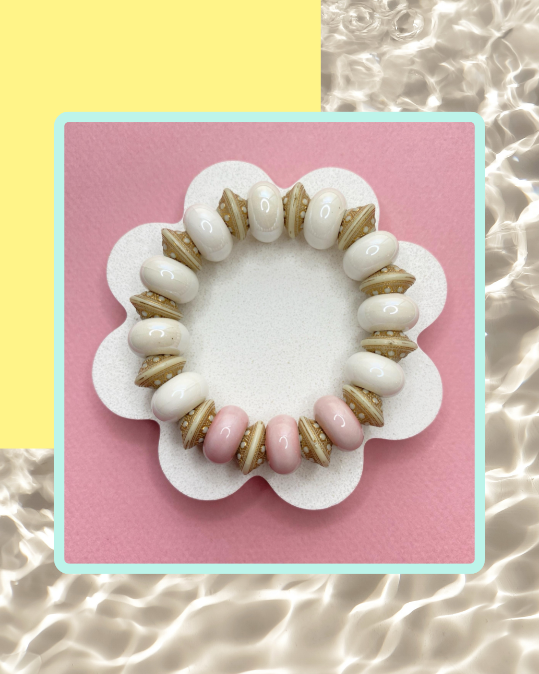Cream Marbled Necklace
