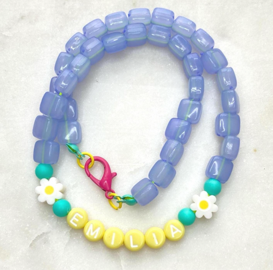 Blue Name Necklace