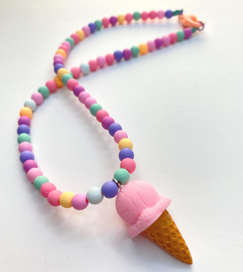 Pink Ice Cream Necklace