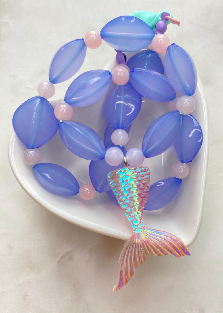 Blue Mermaid Tail Necklace