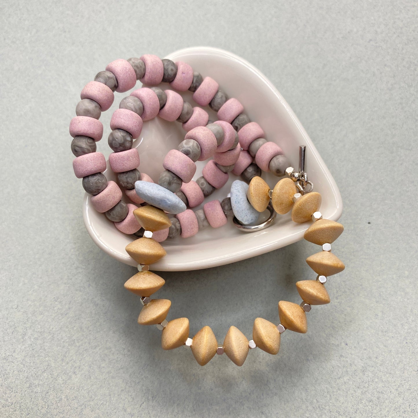 Pastel Pink Bead Necklace