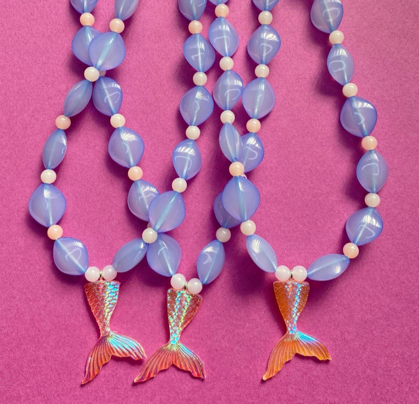 Blue Mermaid Tail Necklace