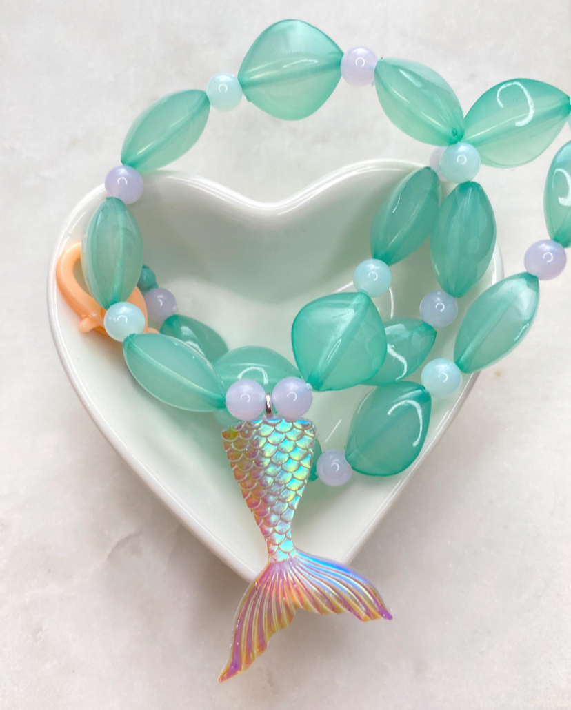 Green Mermaid Tail Necklace
