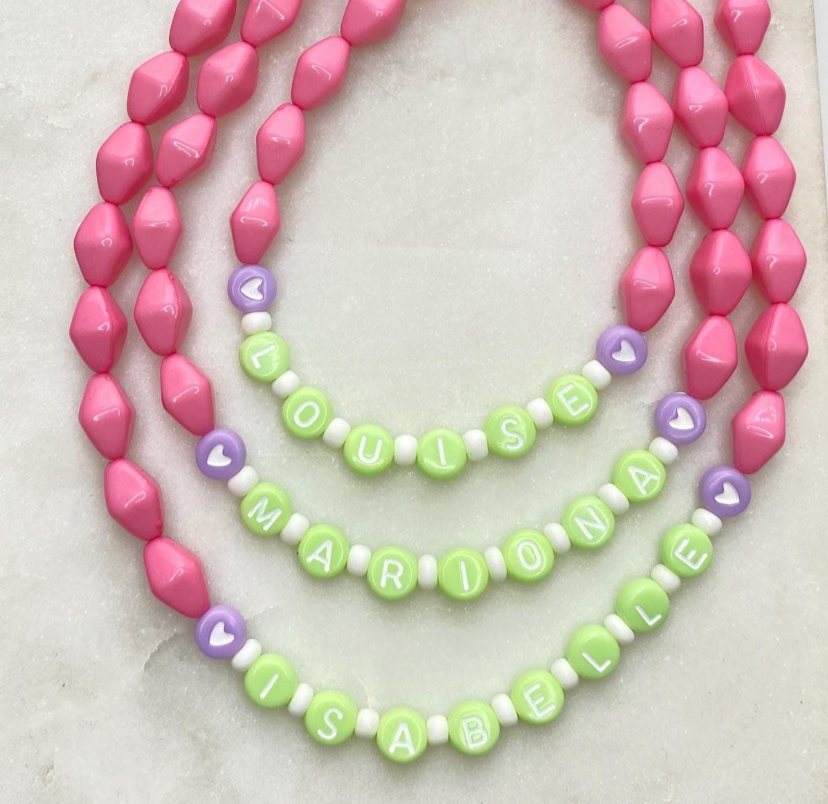 Hot Pink Name Necklace