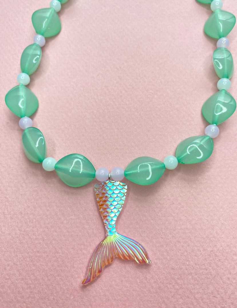 Green Mermaid Tail Necklace