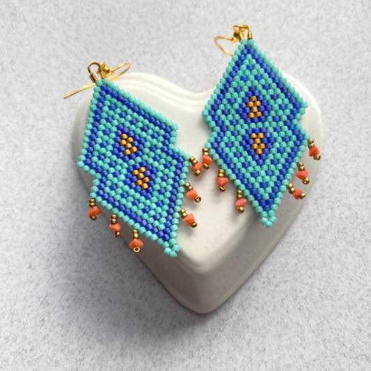 Blue & Coral Arrows