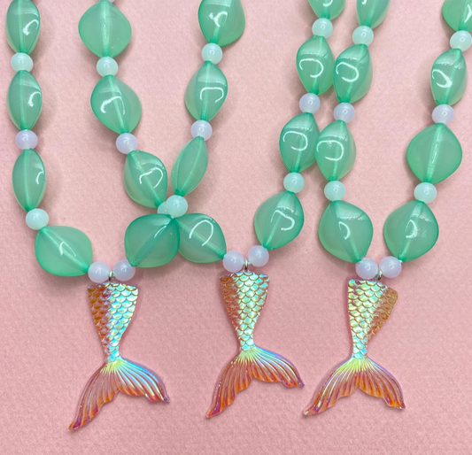 Green Mermaid Tail Necklace