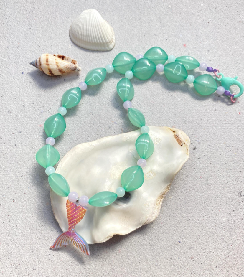 Green Mermaid Tail Necklace