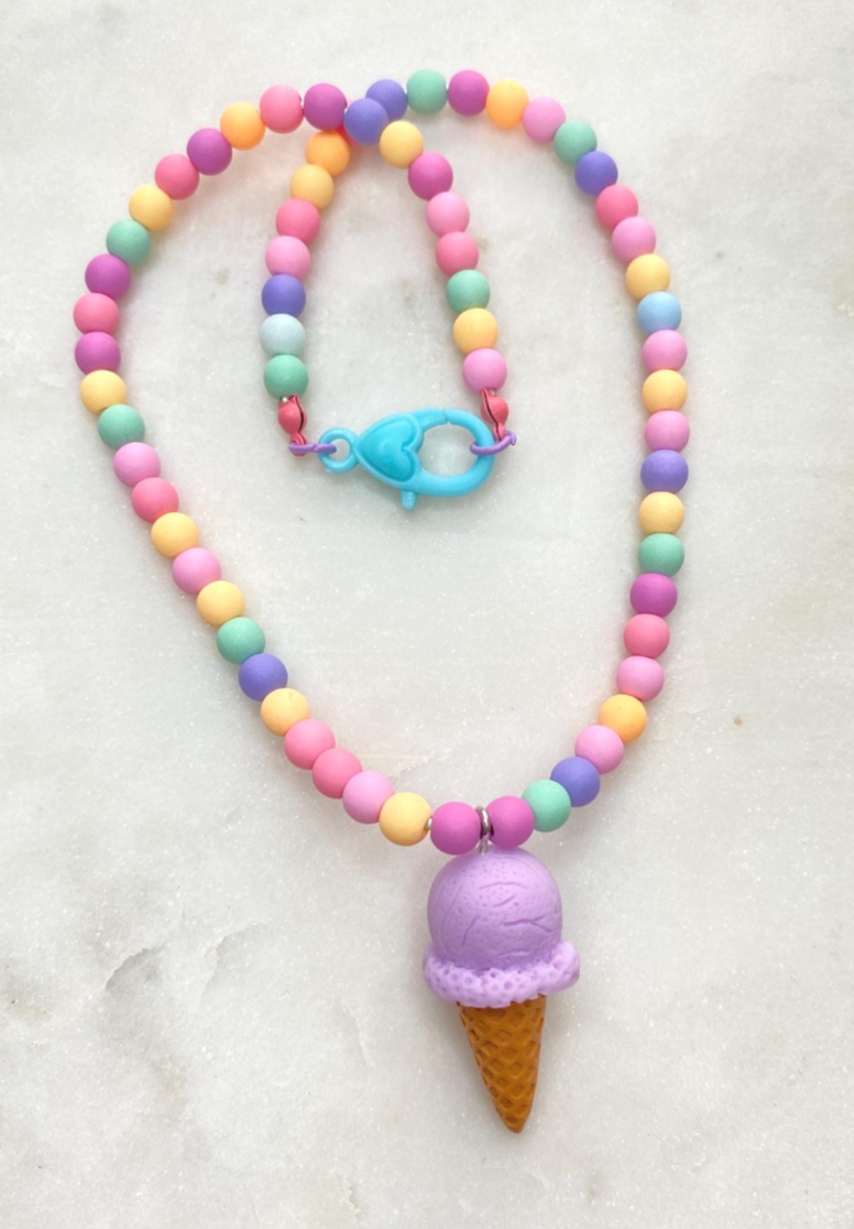 Purple Ice Cream Necklace