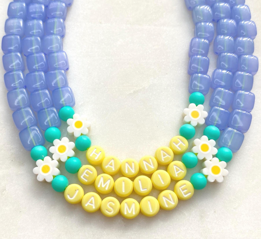 Blue Name Necklace