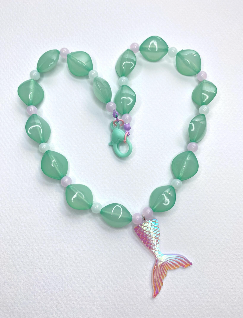 Green Mermaid Tail Necklace