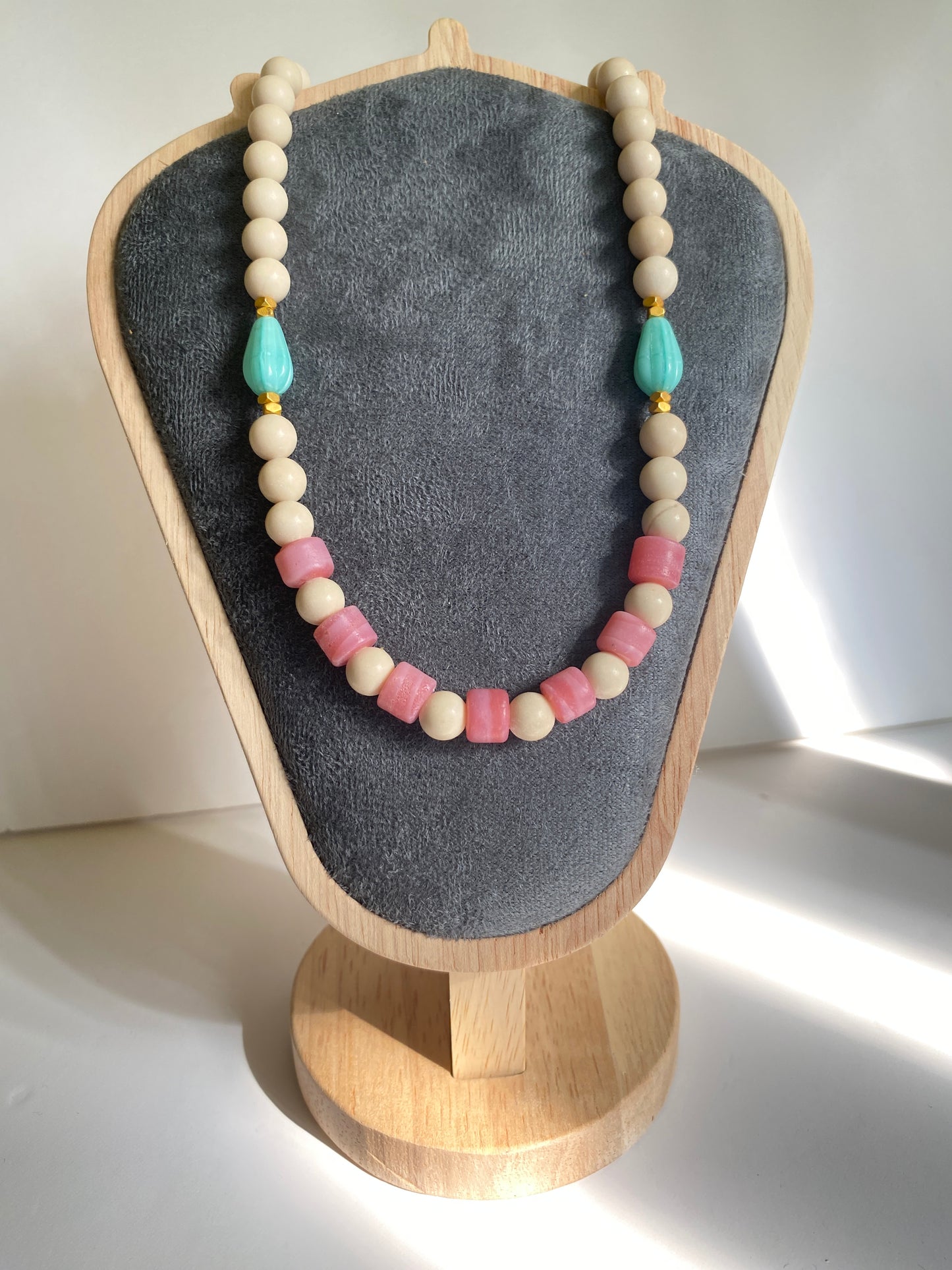 Pink Lampwork Necklace