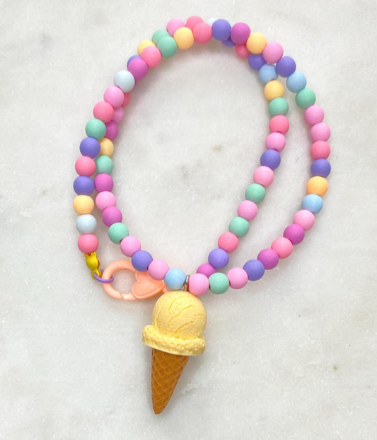 Yellow Ice Cream Necklace