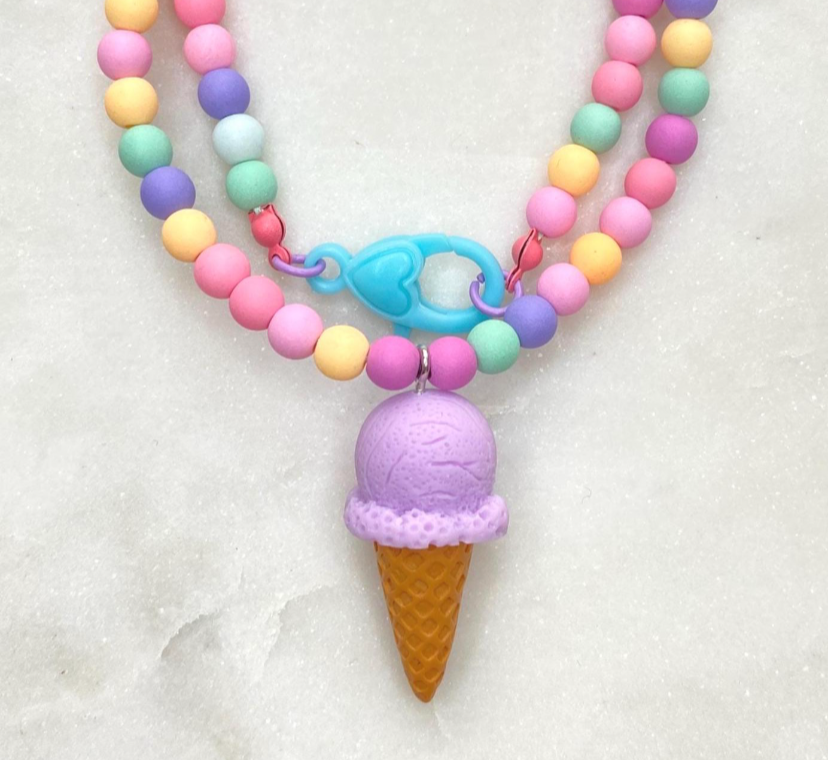 Purple Ice Cream Necklace