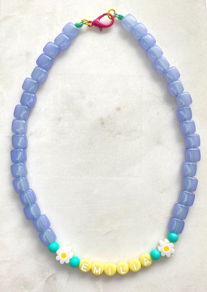 Blue Name Necklace