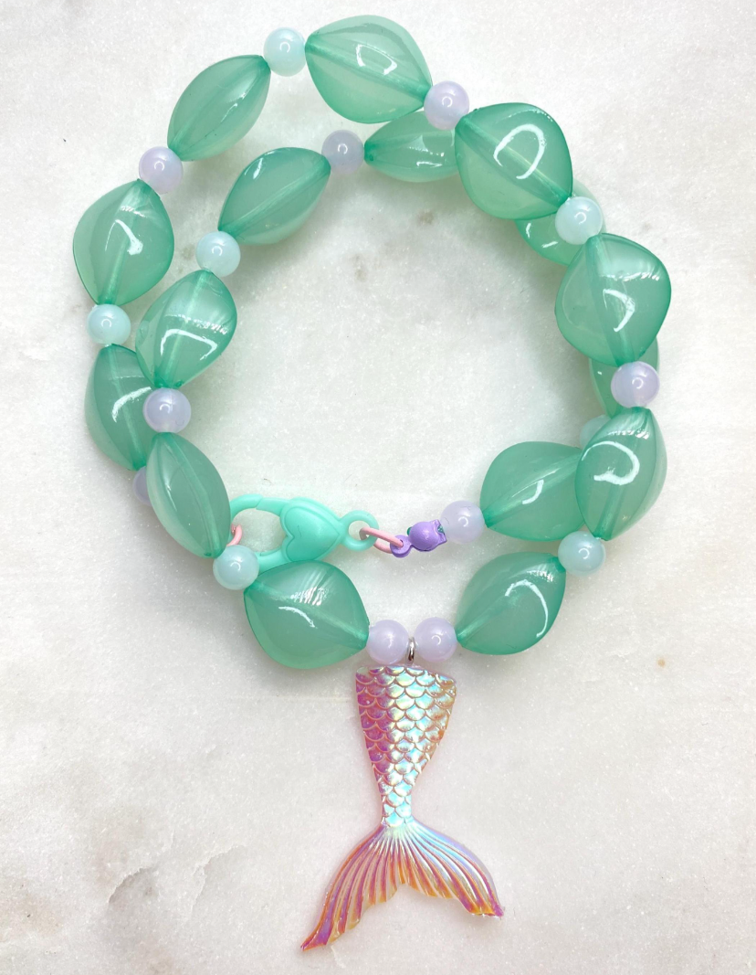 Green Mermaid Tail Necklace