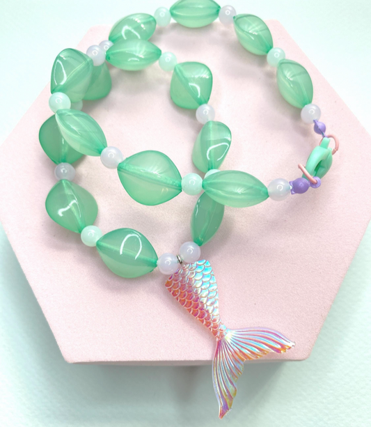 Green Mermaid Tail Necklace