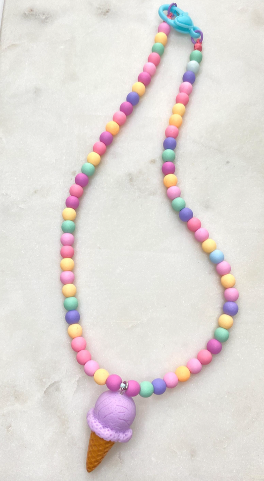Purple Ice Cream Necklace