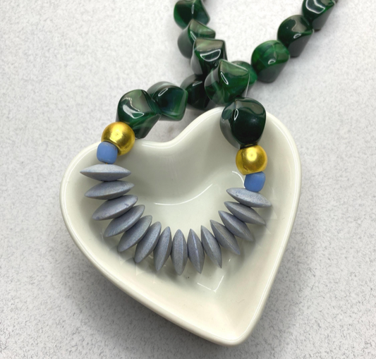 Green Marbled Necklace