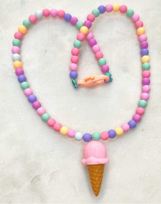 Pink Ice Cream Necklace