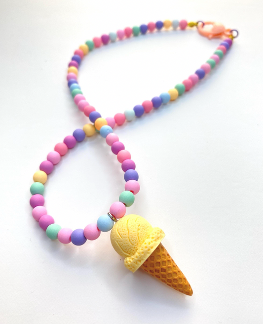 Yellow Ice Cream Necklace