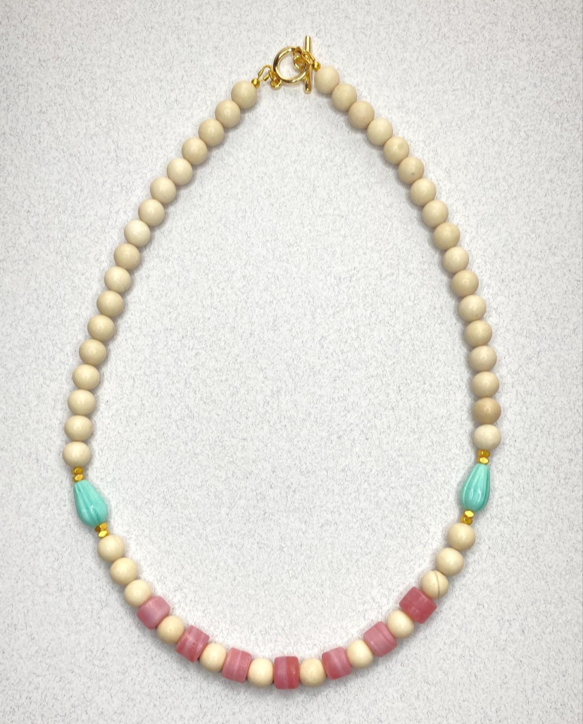 Pink Lampwork Necklace