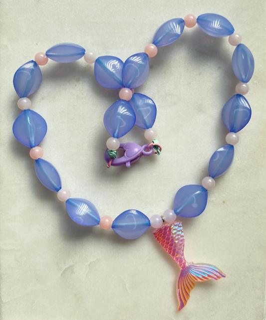 Blue Mermaid Tail Necklace