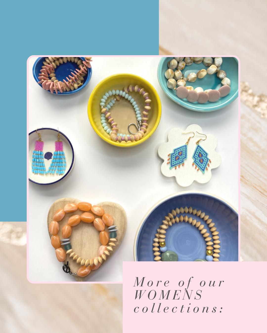 Blue Marbled Necklace