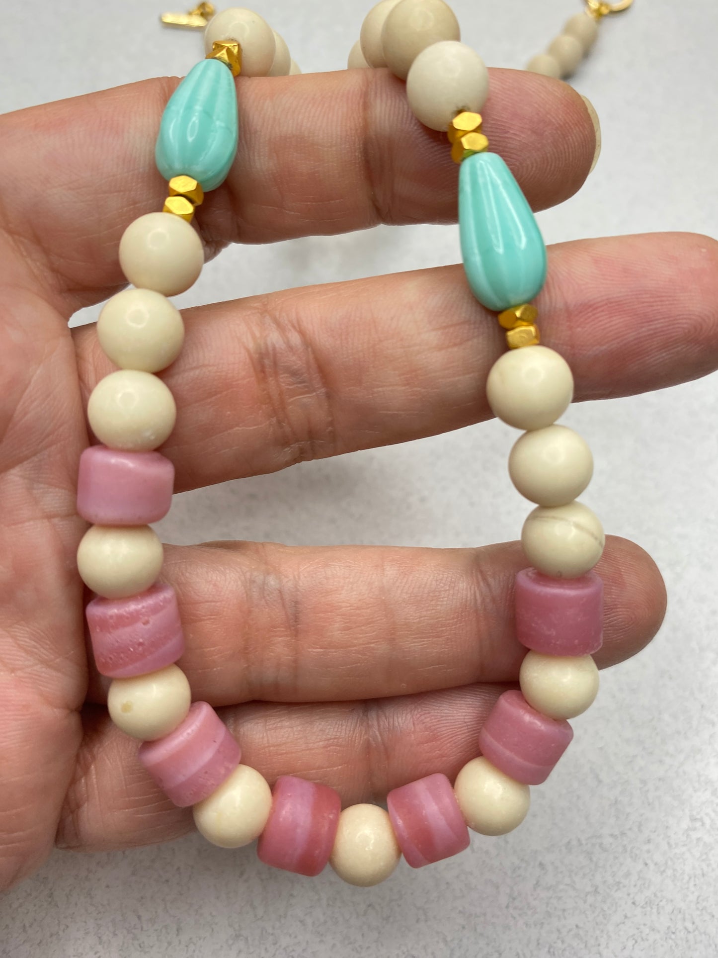 Pink Lampwork Necklace