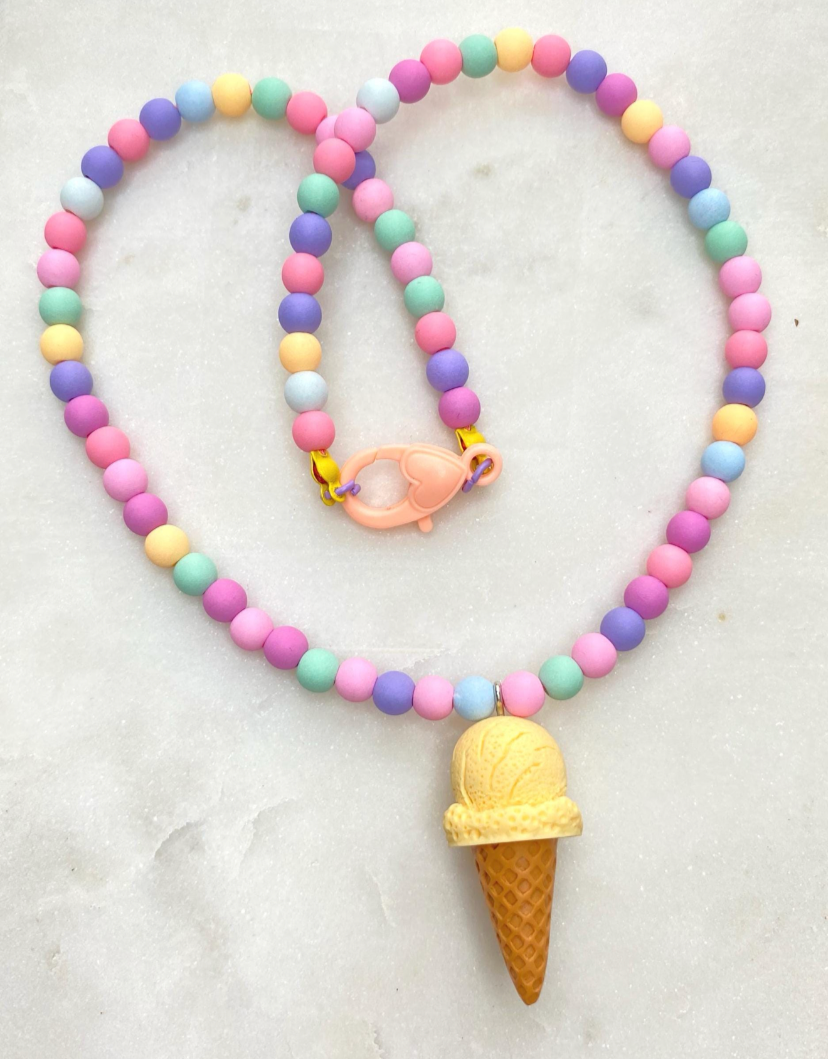 Yellow Ice Cream Necklace