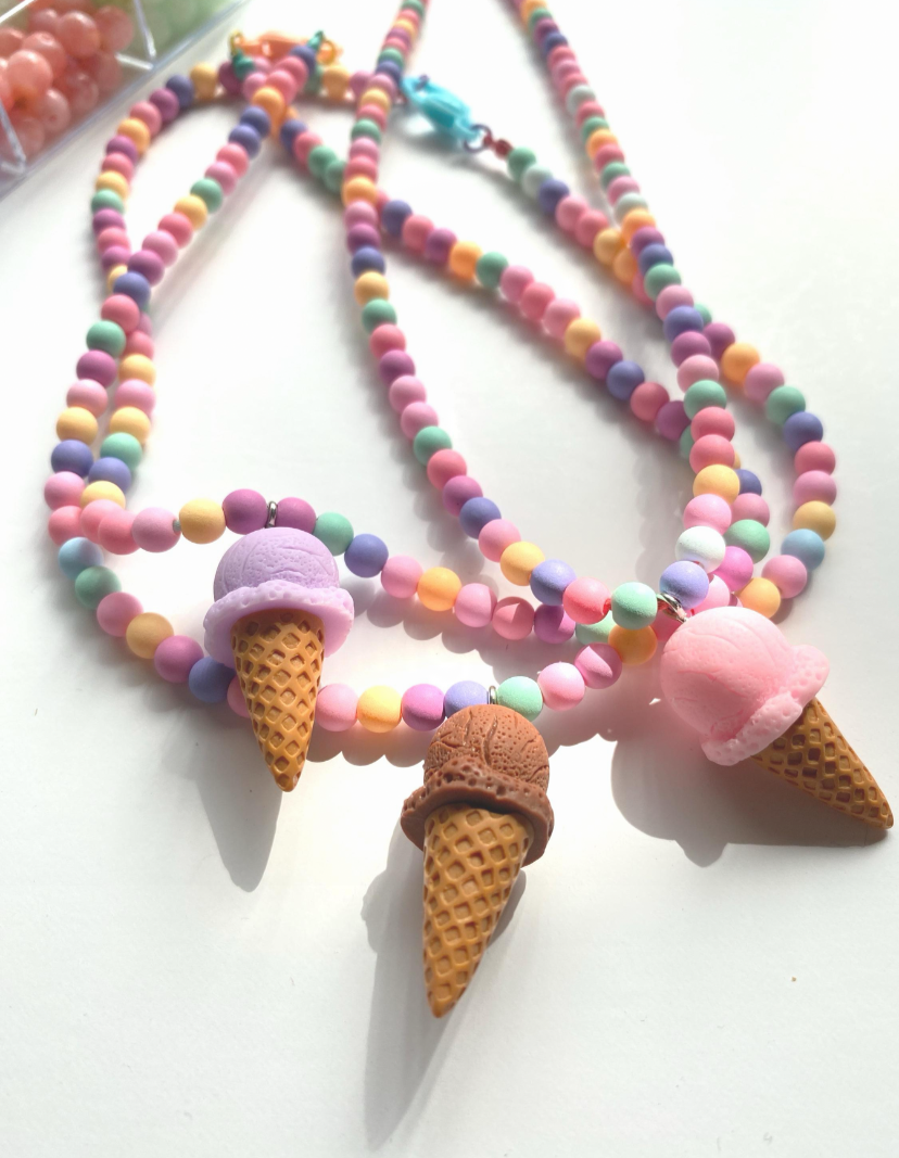 Purple Ice Cream Necklace